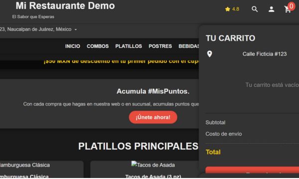 Preview Restaurante Demo